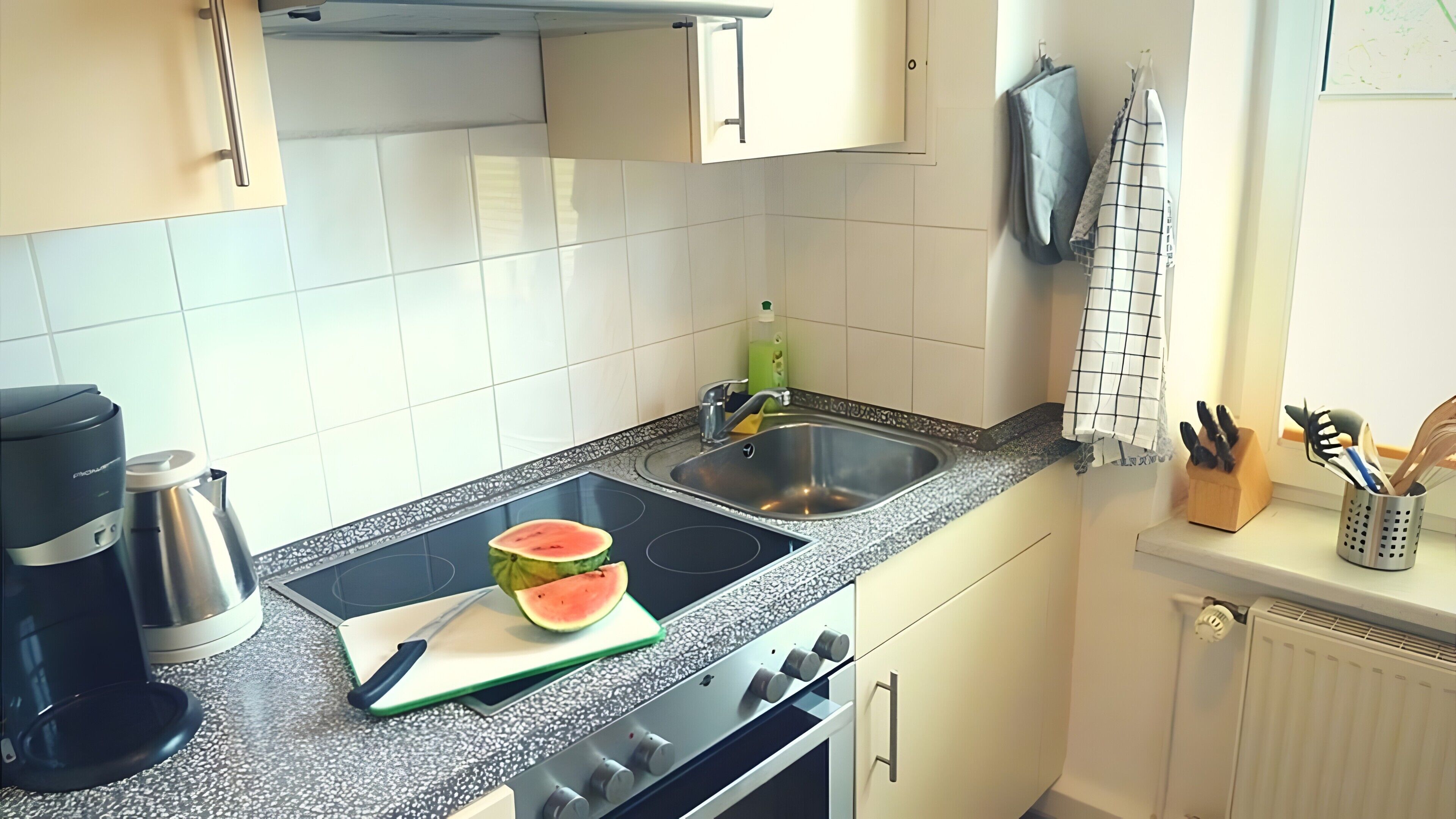 Fridge, oven, stovetop, dishwasher