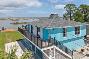 Exterior - Bayfront Fishing Retreat | Dock, Kayaks, Deck | Golf Cart Rental (Dauphin Island)