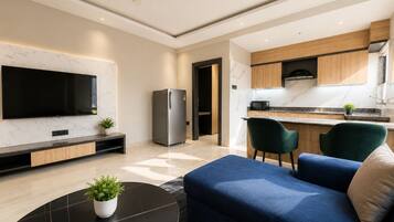 Apartamento luxo, 2 quartos, 2 banheiros | Área de estar
