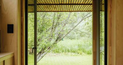 Architectural tiny house with sauna near beach