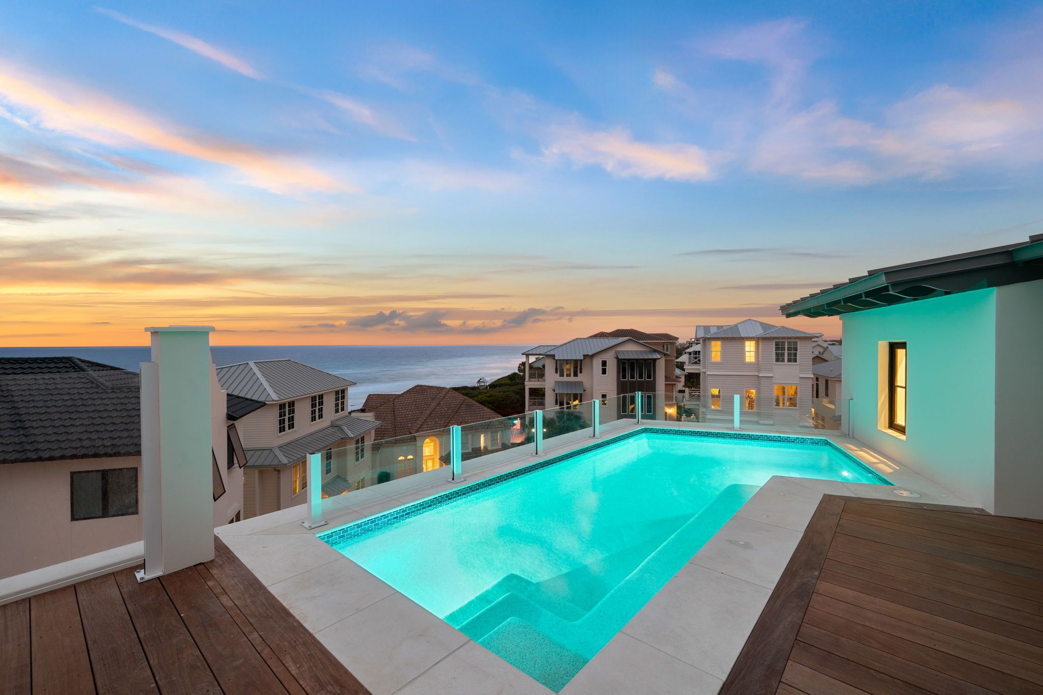 A heated pool