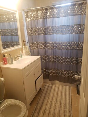 Haartrockner, Bidet, Handtücher, Seife