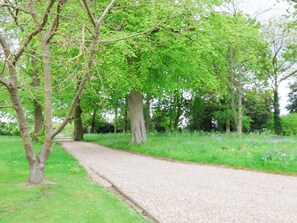 A gravel path flanked by trees in a park setting. - The Gardener's Cottage, Low Hall (Scarborough)
