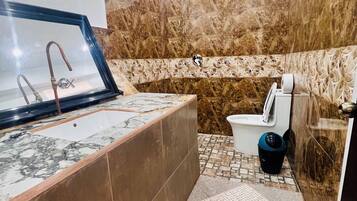 Double Room, Private Bathroom, City View | Bathroom | Shower, towels, soap, toilet paper