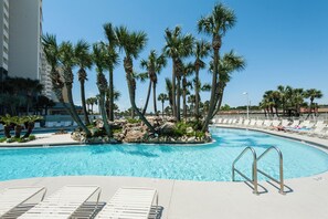 Pool - Long Beach Tower 1-605  1-Bedroom Condo With Seasonal Beach Chairs with Umbrella (Panama City Beach)