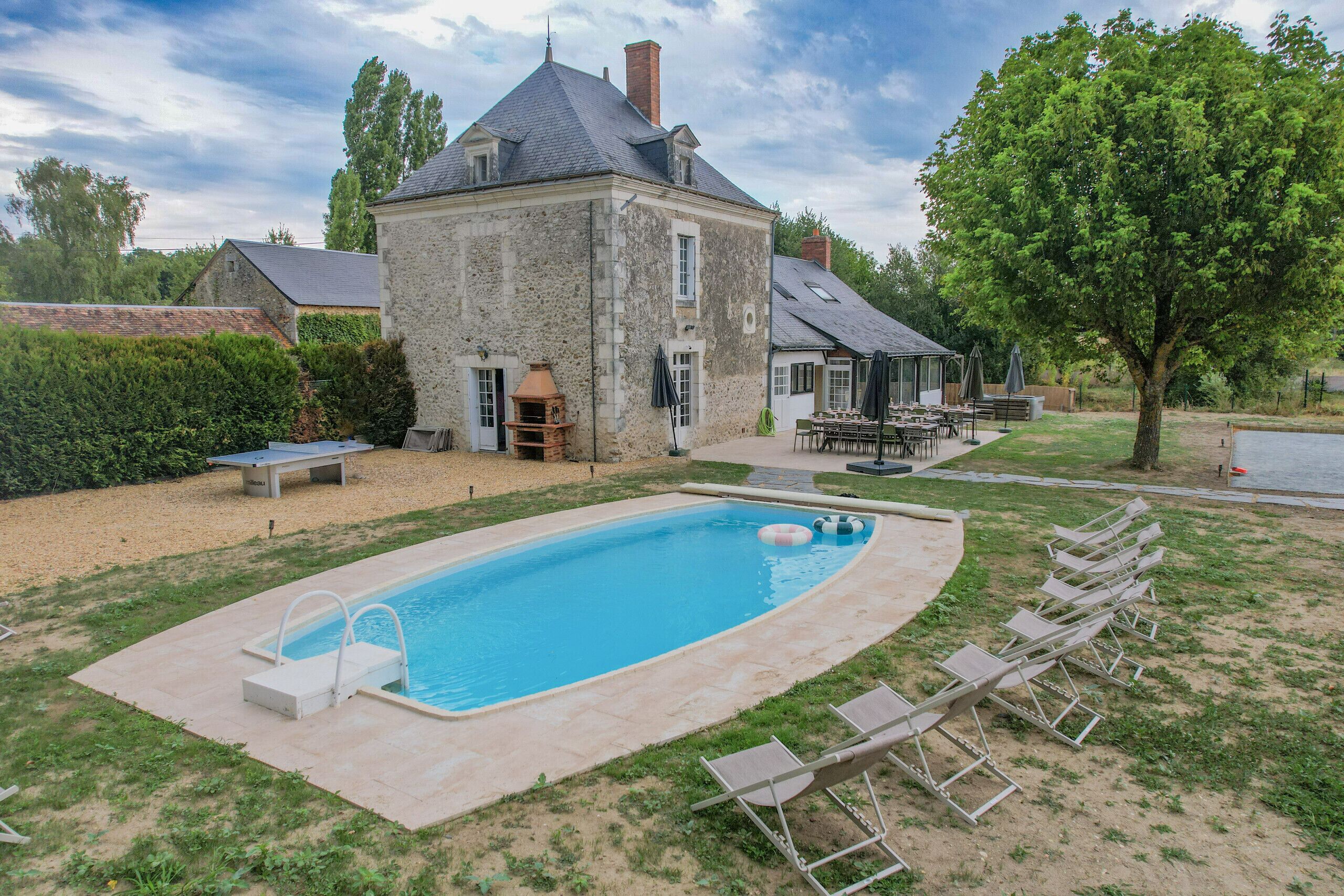 A heated pool