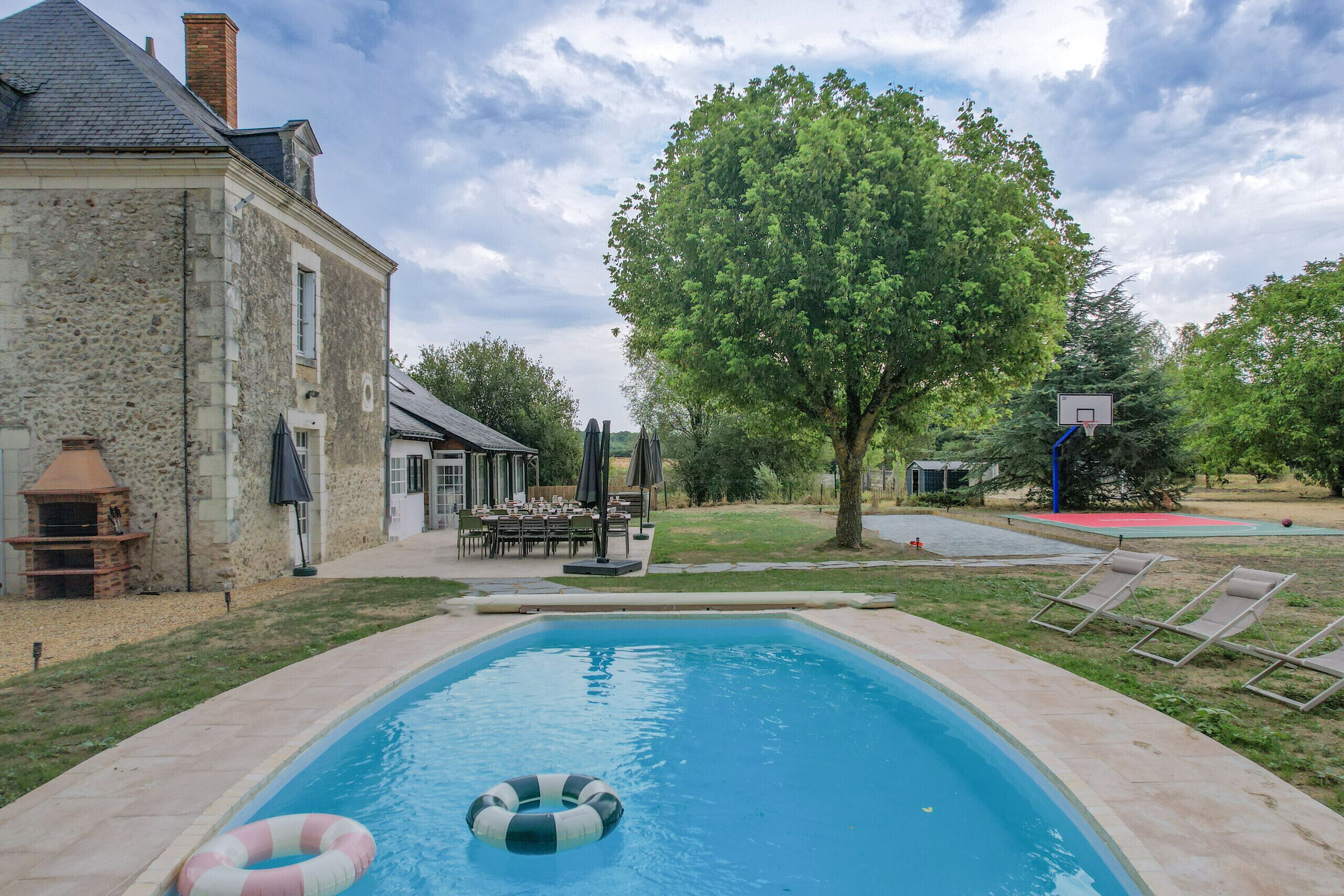 A heated pool