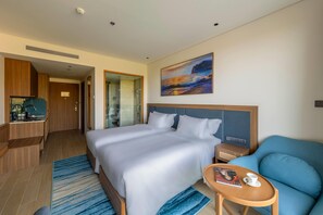 Habitación superior, 2 camas individuales, vista a la montaña | Ropa de cama de alta calidad y artículos del minibar gratis 