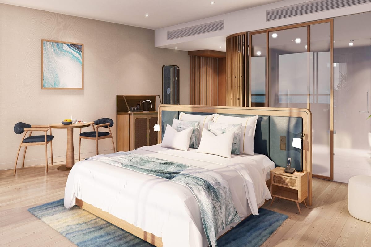 Junior Suite, 1 King Bed, Sea View | Premium bedding, free minibar, in-room safe, desk