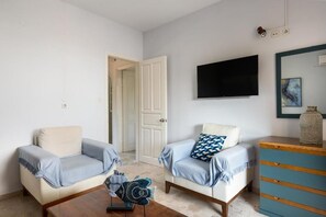 Apartment, Balcony, Sea View | Living area - Nikiforos Apartments (Corfu)