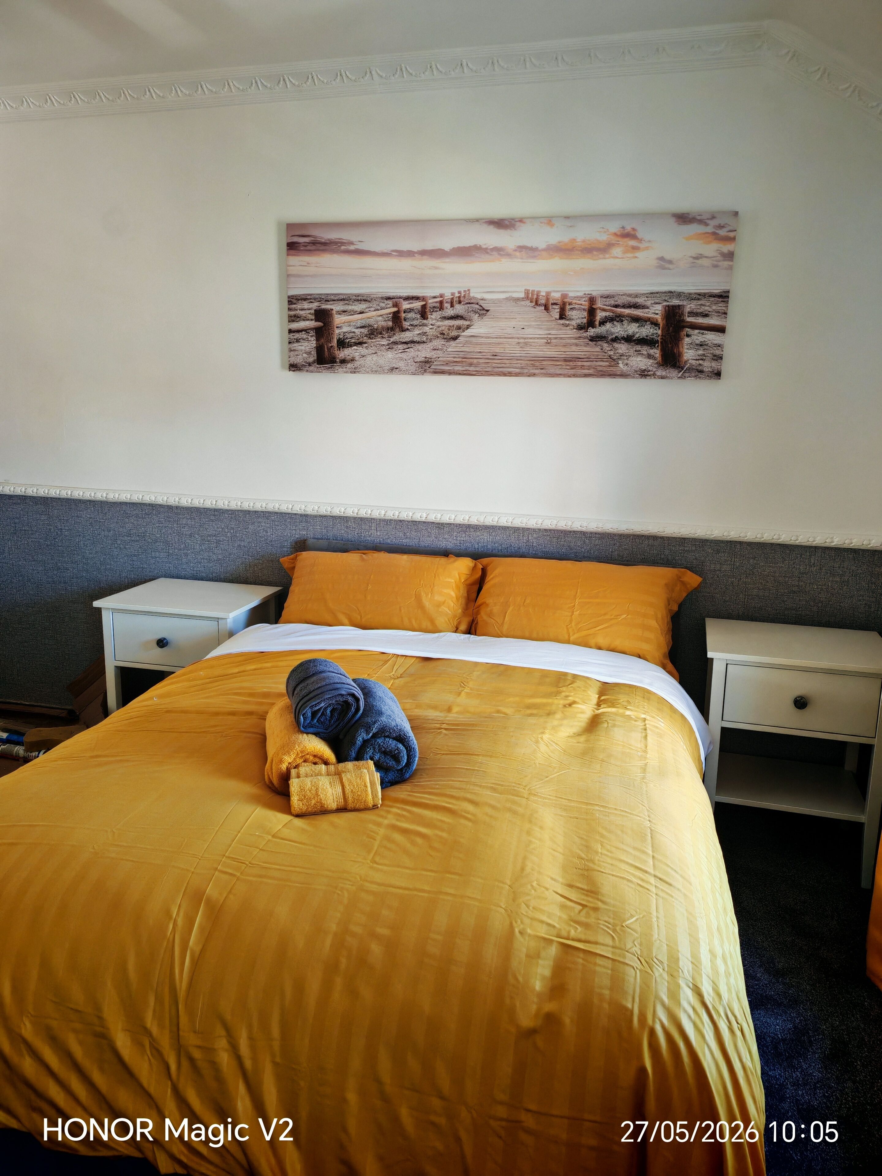 Blackout curtains, iron/ironing board, free WiFi