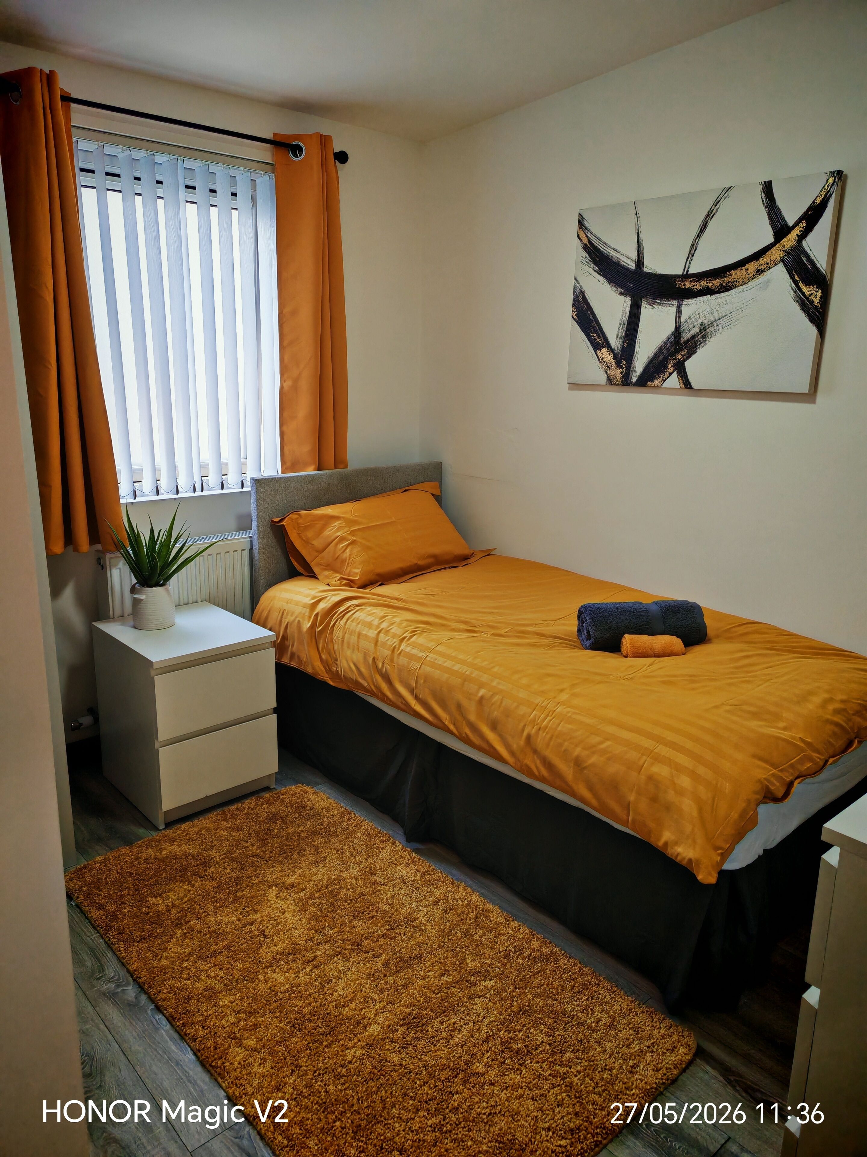 Blackout curtains, iron/ironing board, free WiFi