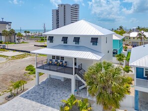 Exterior - Brand-New Coastal Masterpiece with Private Heated Pool & Elevator! (Fort Myers Beach)