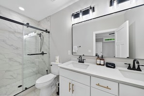 Bathroom - Garden-Level Suite Near Duke, Near RTP • Private Entrance (Durham)