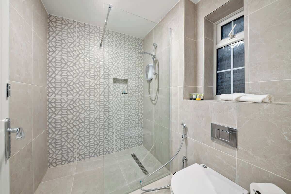 Shower, hair dryer