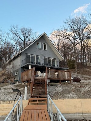 Exterior - Secluded A-Frame Lakefront with Sun Deck and Sauna (Lake Ozark)