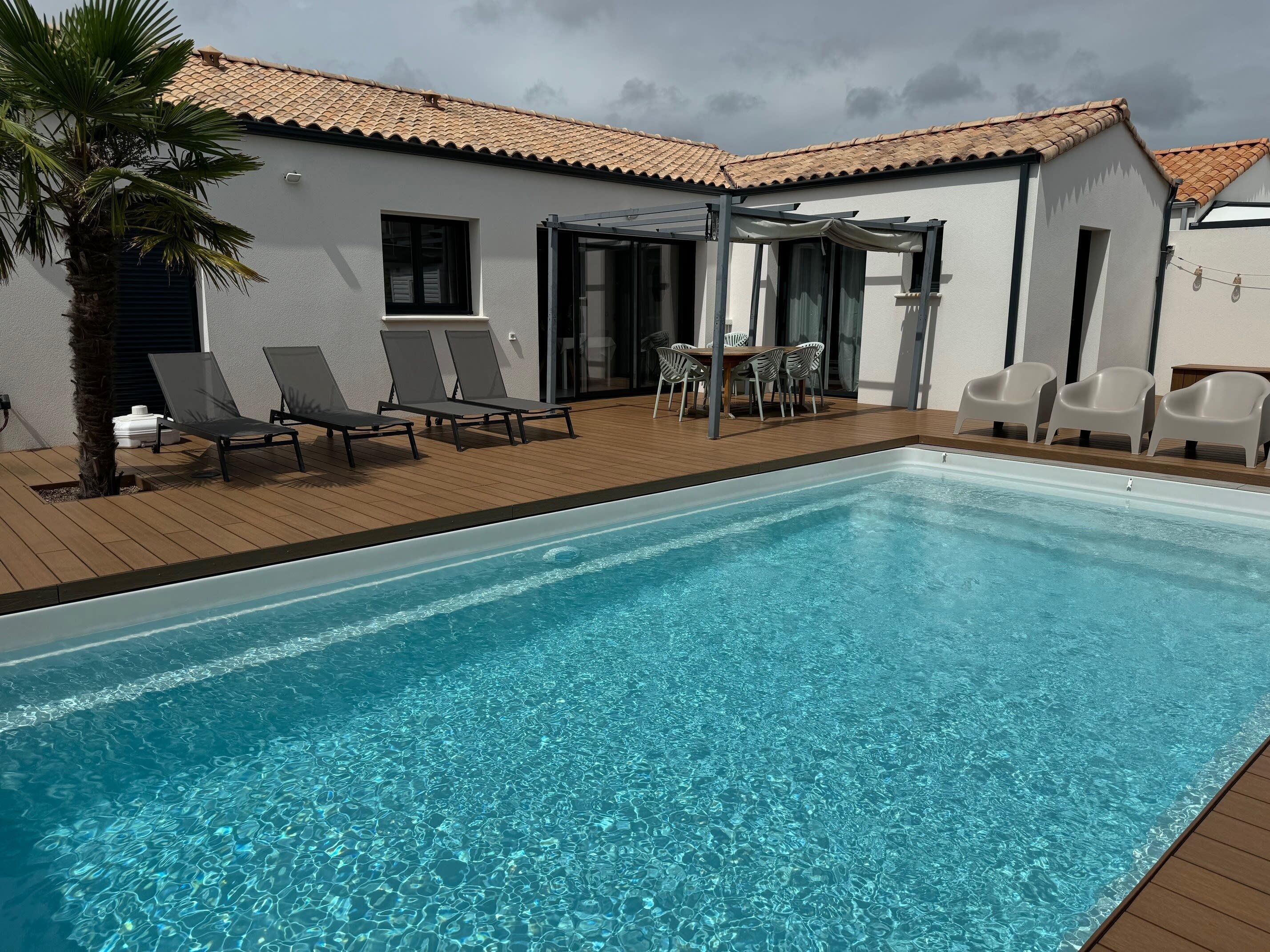 A heated pool