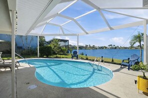 Pool - Waterfront Villa with Heated Pool & Stunning Sunset Views (Cape Coral)