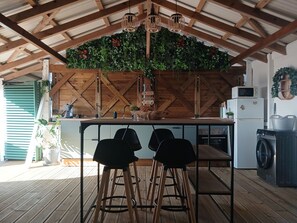 Private kitchen - Unusual accommodation with panoramic sea and mountain views in Sainte-Rose / Deshaies (Sainte-Rose)