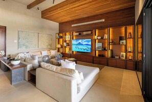 TV, stereo, offices - Ultra-Luxe 5BR Retreat • Private Pool • Golf Cart (Corral del Risco)