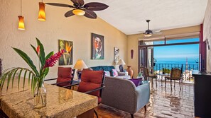 Smart TV, stereo - SPECTACULAR views of Banderas Bay One Bedroom Condo in Centro (Puerto Vallarta)