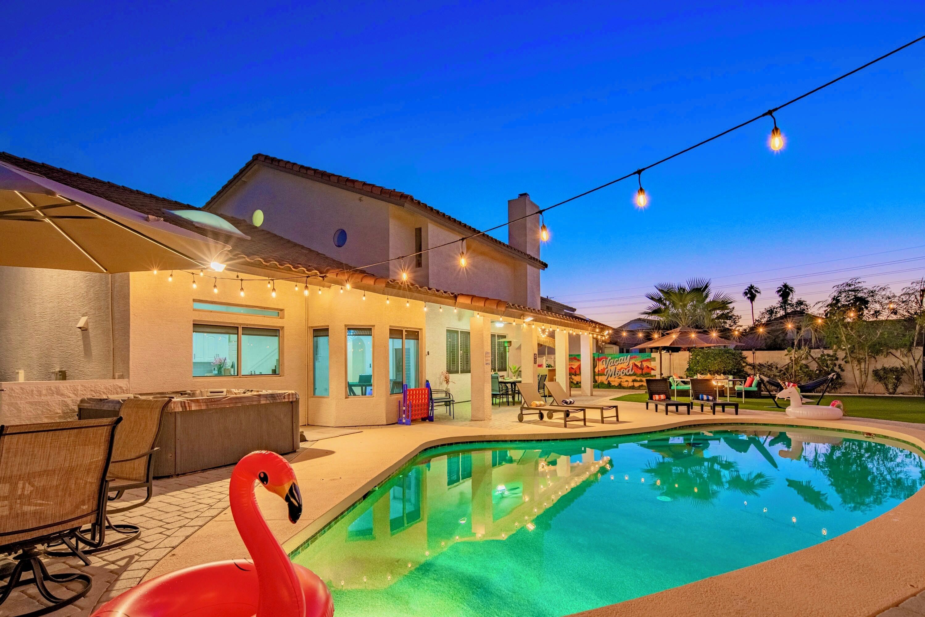 Outdoor pool, a heated pool