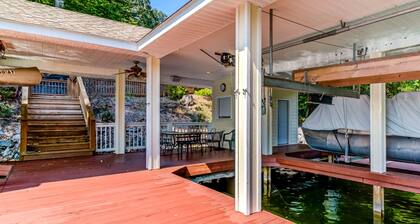 Edelweiss - Lakefront Home With View, Private Dock, Pool Table, 3 Primary Suites