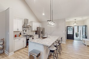 House, Multiple Beds, Patio (LaWi Lakehouse) | Private kitchen - Lawi Lakehouse - Stunning Lakefront Oasis With a Kayak, Large Deck, Games, & Tranquil Views (Wirtz)