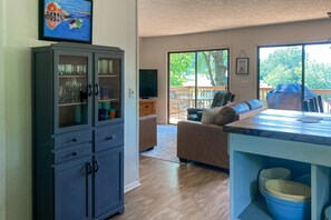 House, Multiple Beds, Patio (Dock Sun Point) | Living area - Dock Sun Point - Lakefront Home for Easy Boating, Fishing, Private Dock & Ac/wifi, Dogs ok! (Huddleston)