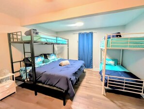 5 dormitorios, tabla de planchar con plancha, wifi y ropa de cama