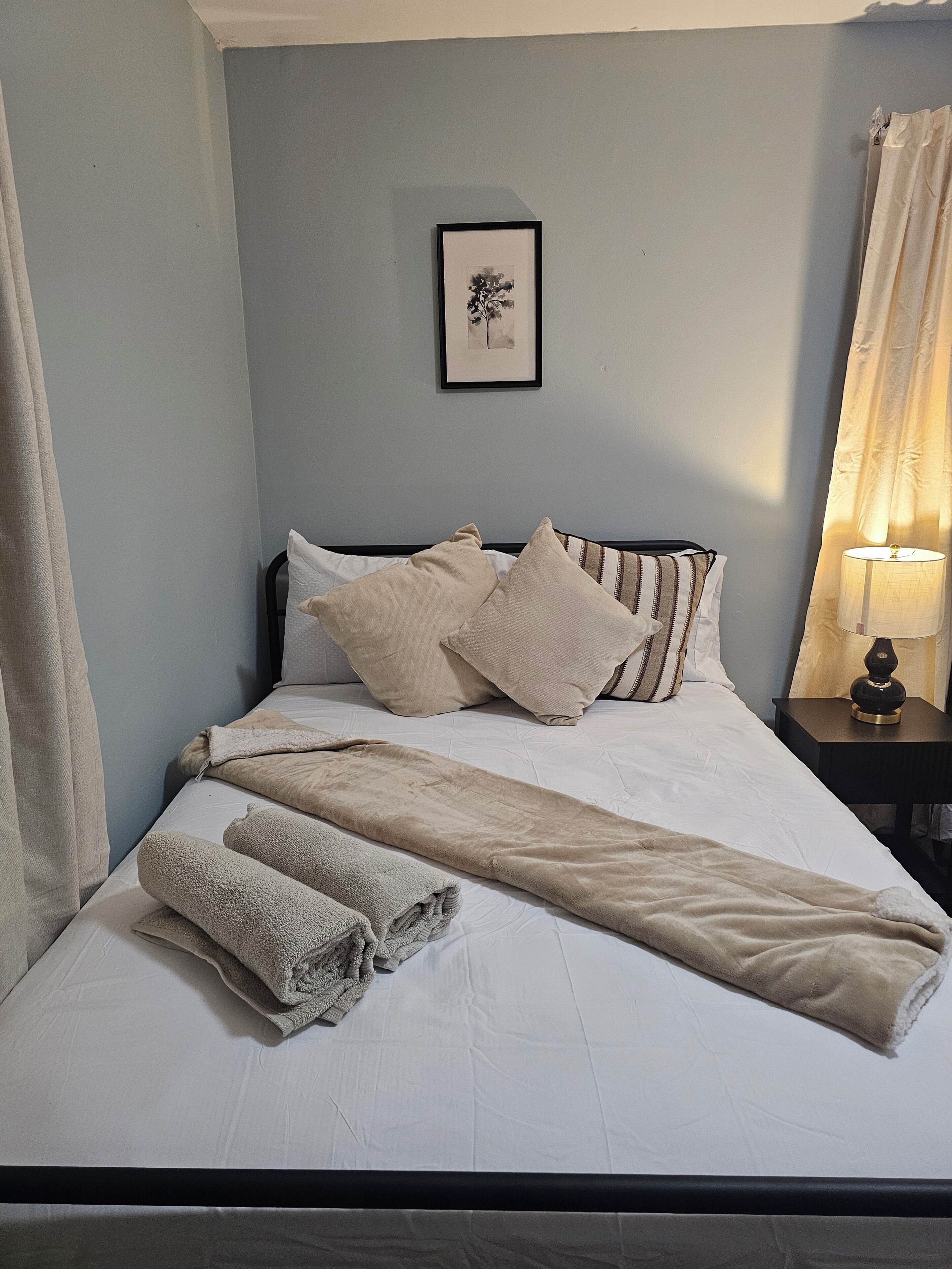 Iron/ironing board, free WiFi, bed sheets