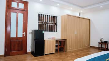 Deluxe Room, Multiple Beds, Balcony, City View | Desk, laptop workspace, free WiFi