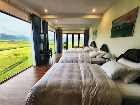 Family Double or Twin Room, Balcony, Mountain View. Karst Residence Phong Nha