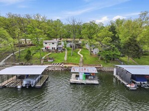 Exterior - Lakefront Fun with Private Dock, Firepit, Swim Mat & Screened Patio (Gravois Mills)