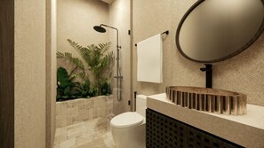Shower, hair dryer, bidet, towels - Stylish 2-Bedroom Private Villa in Badung Near Canggu (Badung)