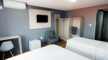 Quarto solteiro luxo, vista para a cidade | Roupas de cama antialérgicas, Wi-Fi de cortesia, roupa de cama