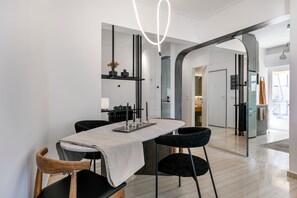 Apartment, 2 Bedrooms, Kitchen, Sea View | In-room dining - The Tara - Coastal 2-BR Apt. in Piraeus (Piraeus)