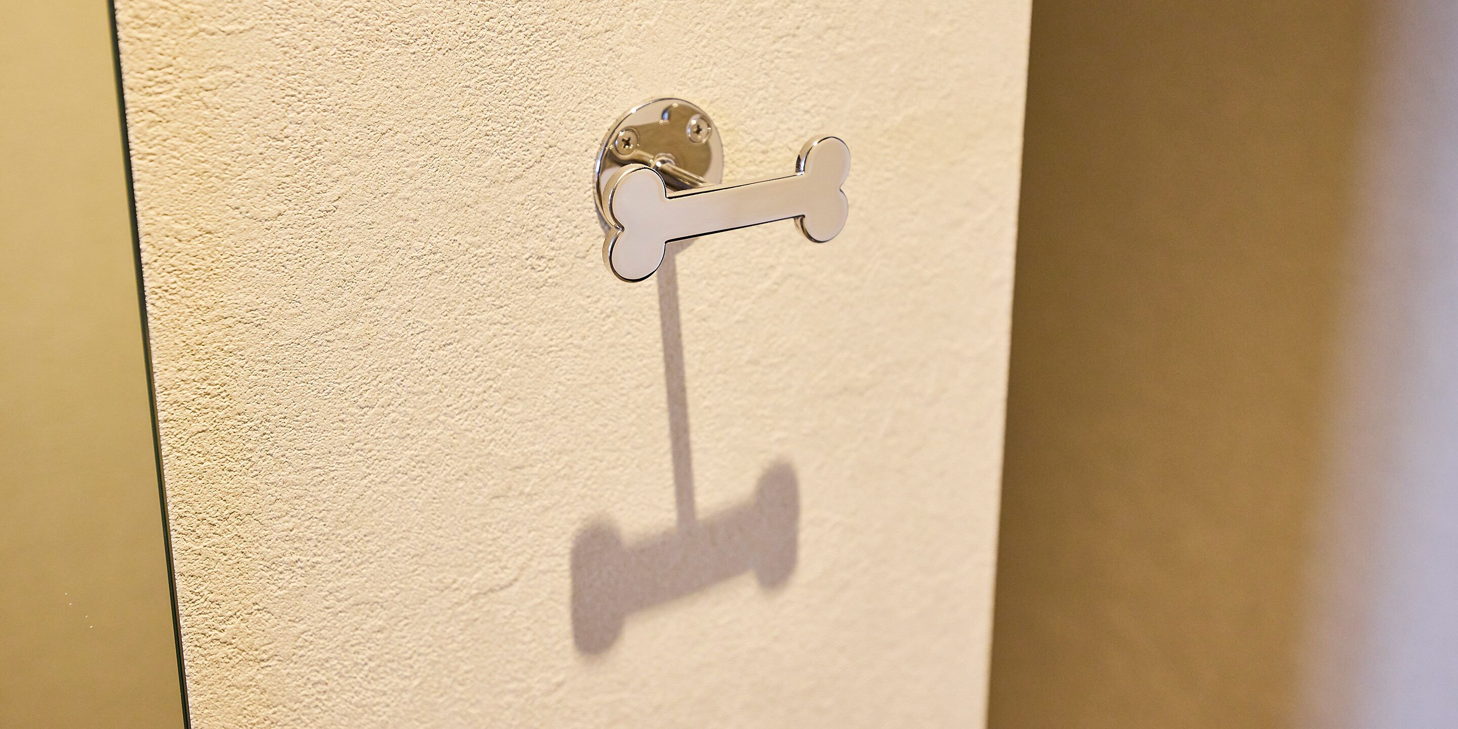 A door with a bone-shaped keyhole.