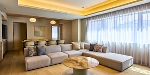 Departamento básico, para no fumadores, cocina (A, 4 double beds, 98 sqm) | Área de sala de estar