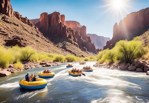 A river with people rafting. - Relaxing 5BR Tempe Home family pool moder home (Tempe)