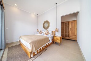 Vila superluxo, 3 quartos, vista para a piscina | Roupas de cama de algodão egípcio, roupas de cama premium