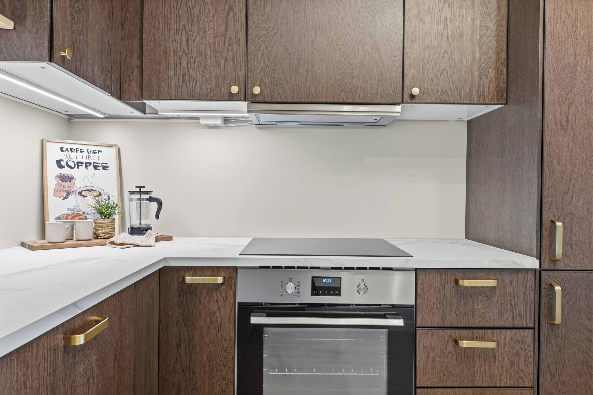 Fridge, oven, stovetop, dishwasher