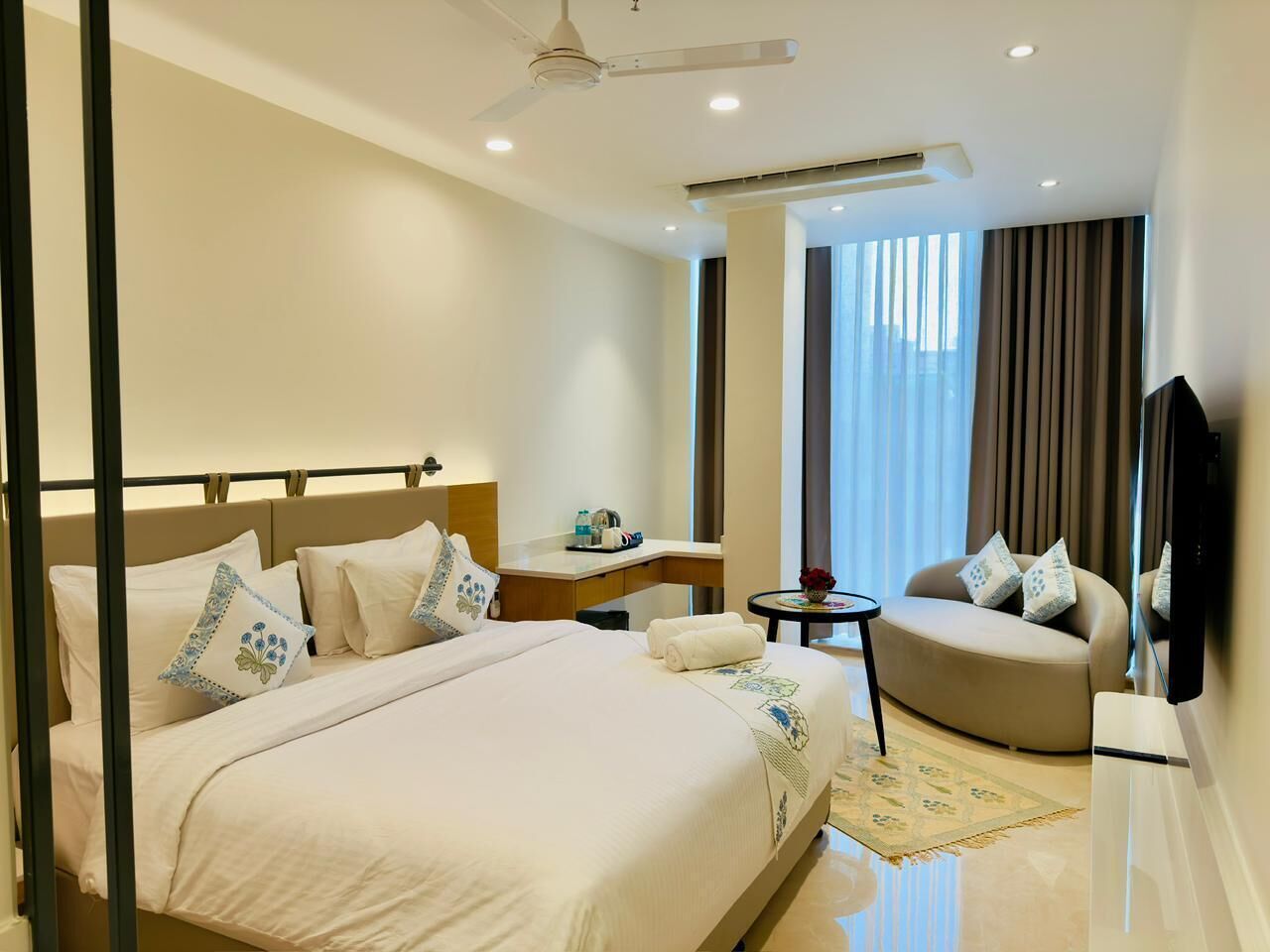 Kamar Double Premium, pemandangan kota | Brankas, kedap suara, dan Wi-Fi gratis