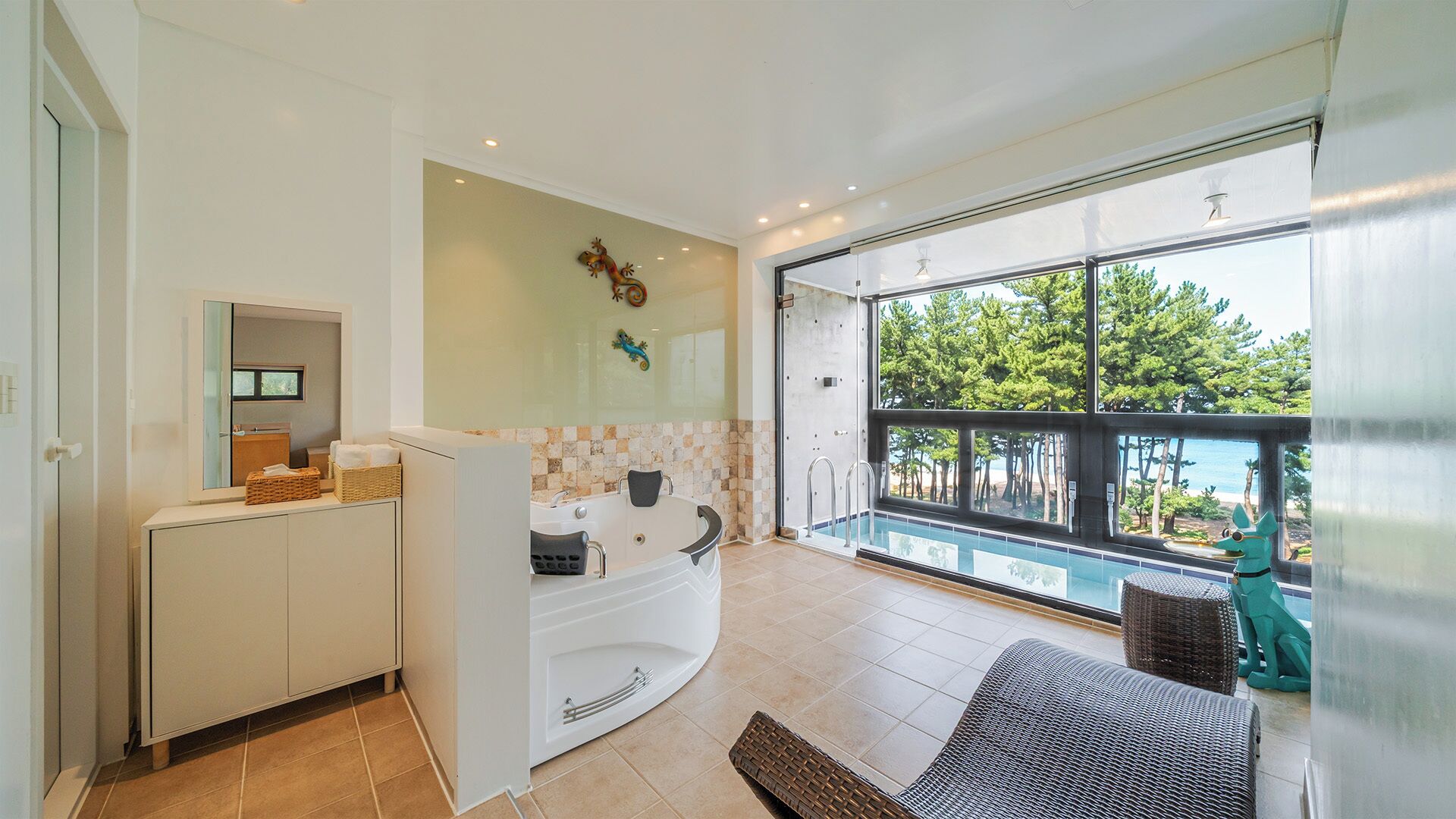 베이직룸, 침실 1개 (Pool Villa 202 (Spa, Ocean View)) | 1 개의 침실, 무료 WiFi