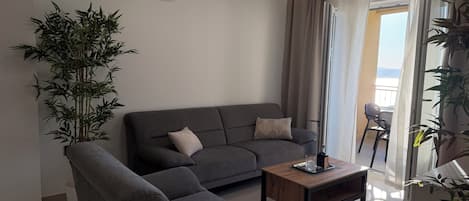 Hus – deluxe, sjøutsikt | Oppholdsområde
