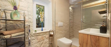 Shower, hair dryer