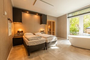 Free WiFi, bed sheets - De Wiltzangh - Bosrand Wellness Cabin Premium | 2p (Ruinen)