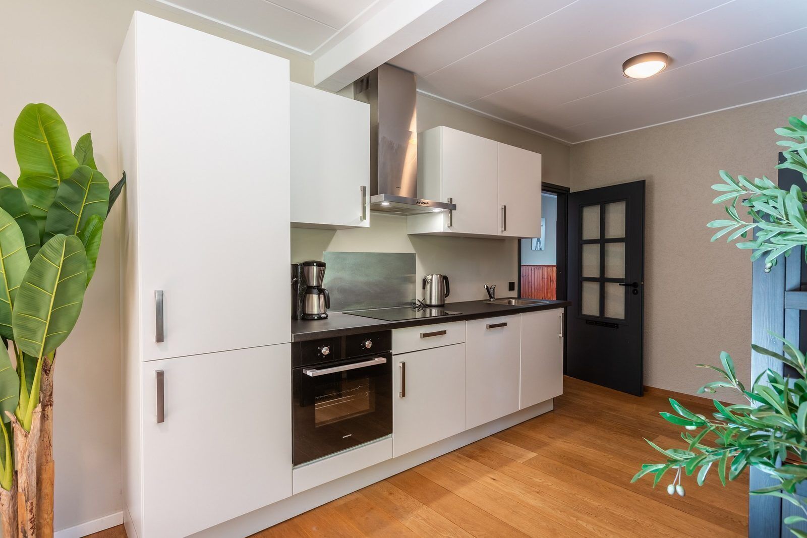 Fridge, microwave, dishwasher, coffee/tea maker