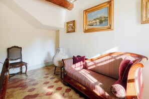 TV, fireplace - Stone house with Sainte-Victoire view (Eguilles)