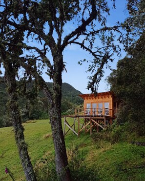 Comfort-Ferienhütte, Hügelblick | Außenbereich